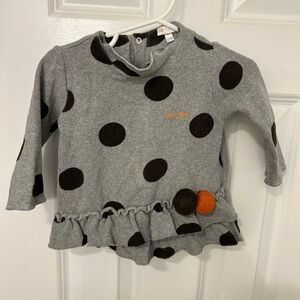 Nanan size 12M Adorable Gray Polka Dot Sweater